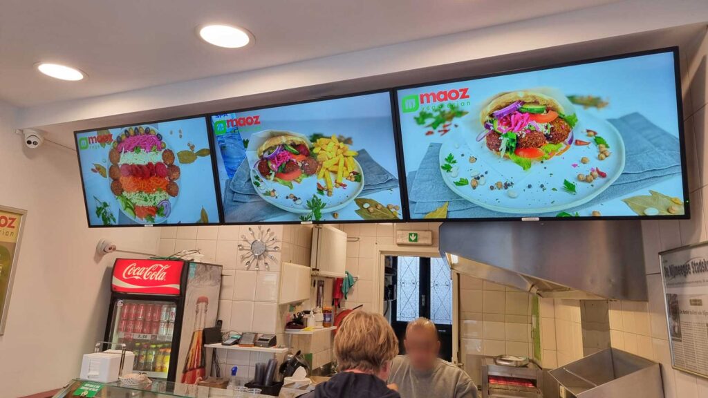 Een digitaal menubord maakt het makkelijk