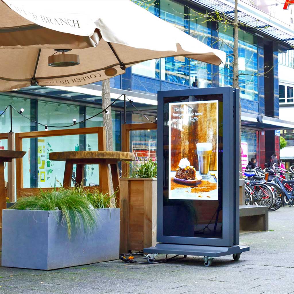 Gebruik uw digitaal stoepbord voor 
(pop-up) reclame