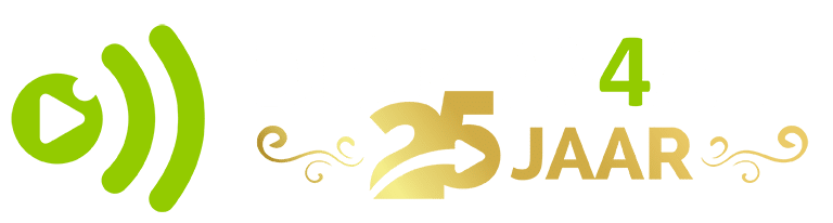 Display4all Logo 25 jaar Wit
