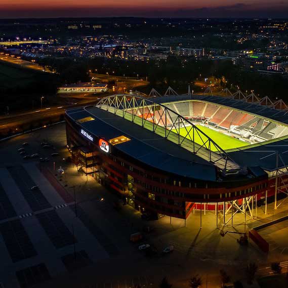 outdoor led scherm bij AZ alkmaar