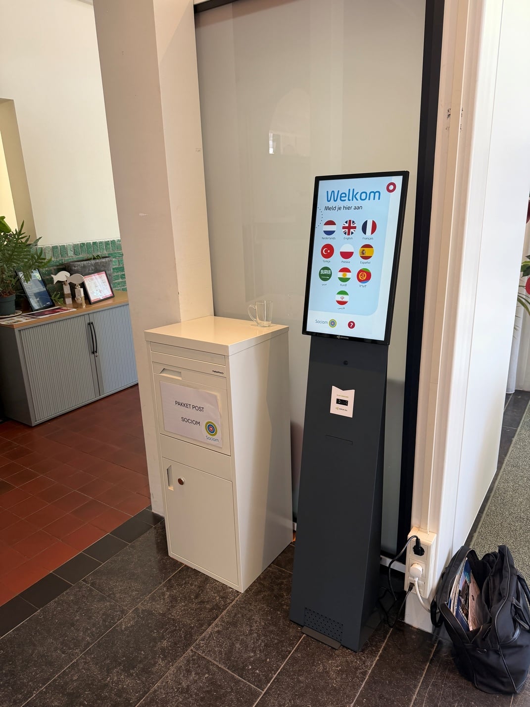 onbemande receptie bij sociom